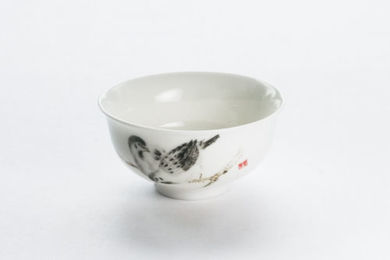 Cup "Birds" porcelain