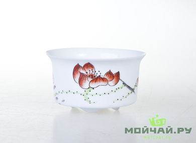Tea ware set # 786 "Flowers" porcelain gaiwan 150 ml pitcher 220 ml cup 60 ml 