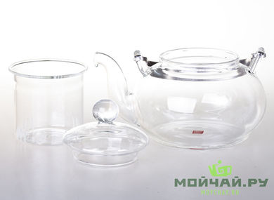 Teapot with metal handle glass 500 ml