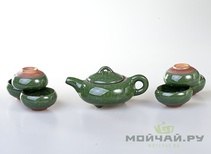 Tea ware set # 803 керамика глазурь «колотый лед» teapot 150 ml 6 cups 50 ml 