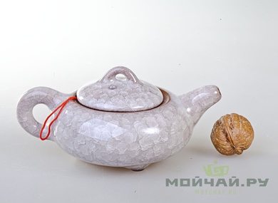 Tea ware set # 796 ceramic glaze «ice crack» teapot 150 ml cup 50 ml 