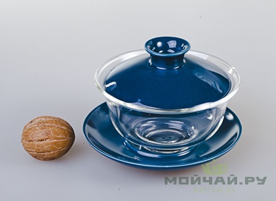 Gaiwan # 204 glass  porcelain 135 ml