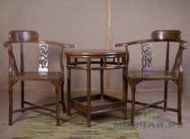 Furniture set: table and 2 chairs wenge