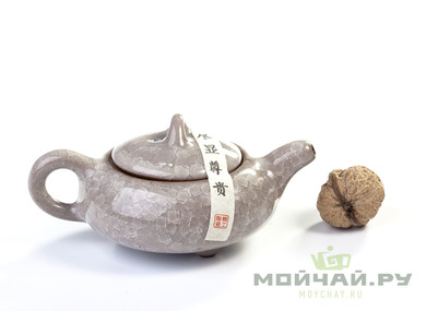 Teapot # 3923 ceramic glaze «ice crack» 150 ml