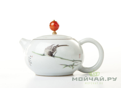 Tea ware set # 890 "Ru Yao" porcelain teapot pitcher tea boat 6 cups