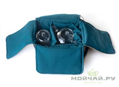 Textile bag for storage and transportation of teaware # 17598