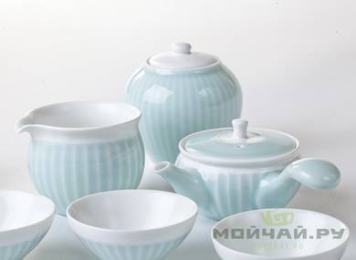 Teaset # 19319 porcelain teapot 148 ml pitcher 208 ml six cup 72 ml teacaddy
