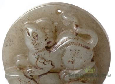 Decoration amulet of jade # 20467 stone 58 g