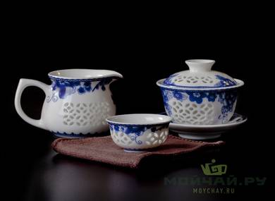 Tea set # 21310 porcelain Pitcher 184 ml Teamesh Teaboat 820 ml Gaiwan 140 ml Teapot 240 ml 8 cups 36 ml