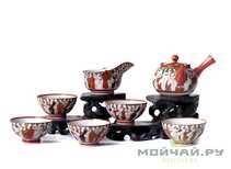Set of antique teaware # 17402 porcelain teapot 160 ml pitcher 88 ml 5 cups 60 ml
