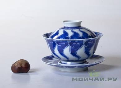 Gaiwan # 21822 jindezhen porcelain hand brush 136 ml