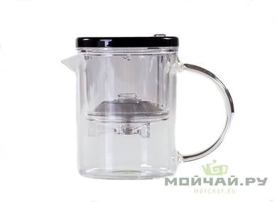 Teapot gongfu teapot " Moychaycom " # 22867 plasticglass 350 ml
