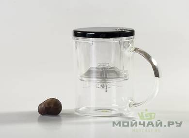 Teapot gongfu teapot " Moychaycom " # 22867 plasticglass 350 ml