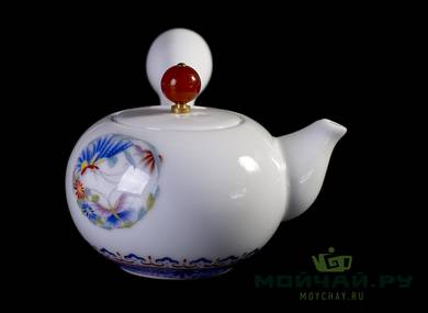 Set for tea ceremony 14 items # 23011 porcelain: teaboat 240 ml teapot 220 ml gaiwan 205 ml gundaobey 205 ml  teamesh vase eight cups 56 ml
