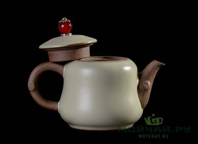 Travel all-in-one set for tea ceremony with softcase # 23171 ceramic : teatray teacaddy four cups 55 ml teapot 220 ml softcase cotton