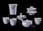 Set for tea ceremony 10 items # 23376 porcelain: 6 cups 65 ml teamesh gundaobey 236 ml teapot 150 ml gaiwan 125 ml