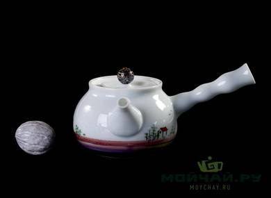 Set for tea ceremony 11 items # 23529 porcelain: six cups 75 ml teapot 245 ml teamesh gundaobey 200 ml teacaddy teaboat