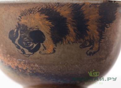 Cup # 25032 ceramic hand painting wood firing 85 ml