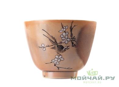 Cup # 24994 ceramic hand painting wood firing 80 ml