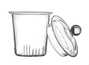 Tea kettle glass # 3261 350 ml