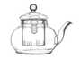 Tea kettle # 3262 fireproof glass 600 ml