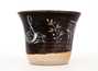 Cup # 29722 wood firingceramichand painting 85 ml