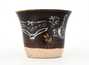 Cup # 29722 wood firingceramichand painting 85 ml