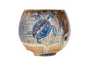 Cup # 29745wood firingceramichand painting 160 ml