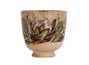 Cup # 29784 wood firingceramichand painting 75 ml