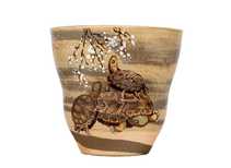 Cup # 29931 wood firing porcelain hand painting 120 ml