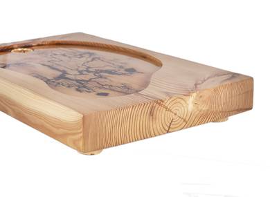 Handmade tea tray # 33748 wood siberian larch