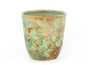 Cup # 34368 wood firingceramichand painting 180 ml