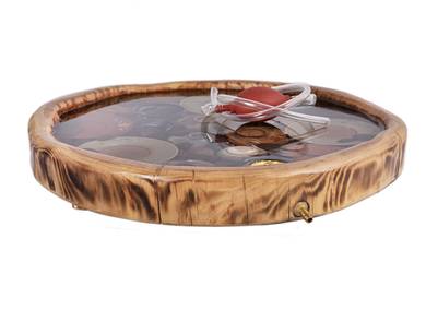 Handmade tea tray # 34789 wood siberian larch