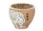 Cup # 34951 wood firingceramichand painting 196 ml