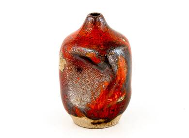 Vase # 35382 wood firingceramichand painting