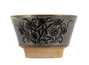 Cup # 36219 wood firingceramichand painting 68 ml