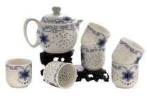 Set fot tea ceremony 7 items # 41449 porcelain: teapot 350 ml six cups 60 ml