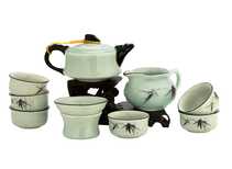 Set fot tea ceremony 9 items # 41454 porcelain: teapot 223 ml gundaobey 171 ml teamesh six cups 38 ml