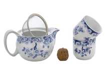 Set fot tea ceremony 7 items # 41455 porcelain: teapot 350 ml six cups 60 ml