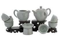 Set fot tea ceremony 9 items # 41458 porcelain: teapot 268 ml gundaobey 210 ml teamesh six cups 50 ml