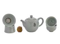 Set fot tea ceremony 9 items # 41458 porcelain: teapot 268 ml gundaobey 210 ml teamesh six cups 50 ml