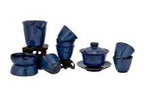Set fot tea ceremony 9 items # 41480 porcelain: gaiwan 204 ml gundaobey 203 ml teamesh six cups 64 ml