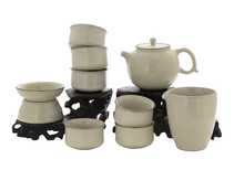 Set for tea ceremony 9 items # 41482 porcelain: teapot 210 ml gundaobey 150 ml teamesh six cups 64 ml