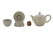 Set for tea ceremony 9 items # 41483 porcelain: teapot 210 ml gundaobey 150 ml teamesh six cups 64 ml