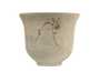 Cup handmade Moychay # 41578 ceramichand painting 'outside view' 217 ml