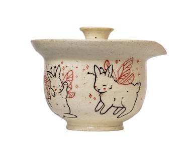 Gaiwan handmade Moychay # 41728 ceramichand painting 'Magic rabbit' 168 ml