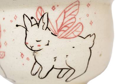 Gaiwan handmade Moychay # 41728 ceramichand painting 'Magic rabbit' 168 ml