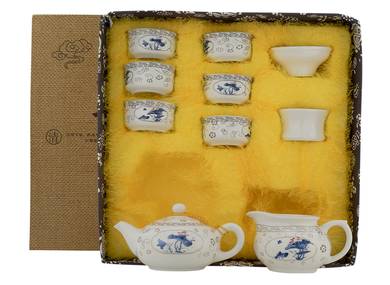 Set for tea ceremony 9 items # 41980 porcelain: teapot 200 ml gundaobey 200 ml teamesh six cups 45 ml