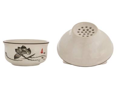 Set for tea ceremony 9 items # 41984 porcelain: gaiwan 250 ml gundaobey 200 ml teamesh six cups 52 ml