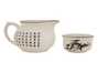 Set for tea ceremony 9 items # 41985 porcelain: gaiwan 250 ml gundaobey 200 ml teamesh six cups 52 ml